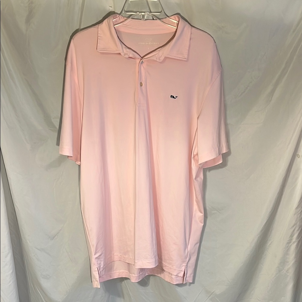 Vineyard Vines Men's Pink Polo Shirt